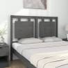 Stylish Grey Bed Headboard - Solid Pine Wood 125.5x4x100 cm