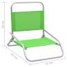 Folding Beach Chairs 2 pcs - Green Fabric | HipoMarket UK