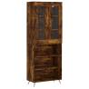 Stylish Highboard Smoked Oak - 69.5x34x180 cm | Hipomarket