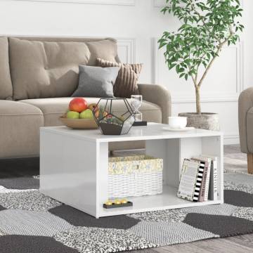 Elegant High Gloss White Coffee Tables - 4 pcs | HipoMarket