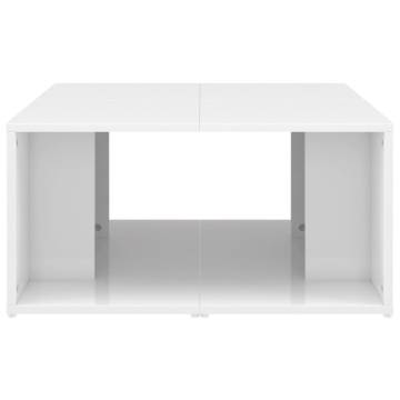 Elegant High Gloss White Coffee Tables - 4 pcs | HipoMarket