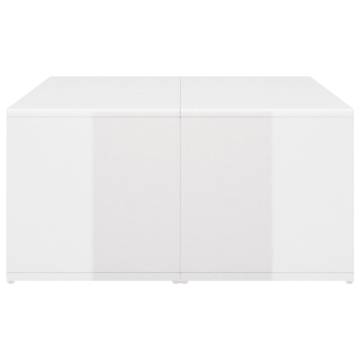 Elegant High Gloss White Coffee Tables - 4 pcs | HipoMarket