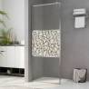 Walk-in Shower Wall ESG Glass with Stone Design 115x195 cm Colour silver Size 115 x 195 cm Model glass and stone 