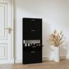 Shoe Cabinet Black 59x17x150 cm Engineered Wood Colour black Quantity in Package 1 Height 150 cm Number of 