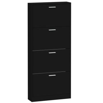 Shoe Cabinet Black 59x17x150 cm - Stylish & Durable Storage