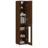 Stylish Highboard in Brown Oak - 34.5x34x180 cm