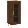 Stylish Highboard in Brown Oak - 34.5x34x180 cm