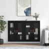 Wall Mounted Cabinets 2 pcs Black Engineered Wood Colour black Quantity in Package 2 Model leather 