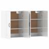 Wall Mounted Cabinets - High Gloss White | 2 pcs