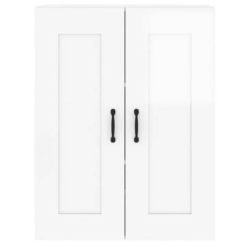 Wall Mounted Cabinets - High Gloss White | 2 pcs