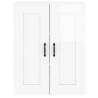 Wall Mounted Cabinets - High Gloss White | 2 pcs