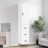 Highboard White 34.5x34x180 cm Engineered Wood Colour white Quantity in Package 1 Model 3 drawers 