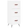 Stylish Highboard in White - 34.5x34x180 cm Engineered Wood