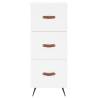 Stylish Highboard in White - 34.5x34x180 cm Engineered Wood