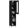 Stylish Highboard Black 34.5x34x180 cm | Engineered Wood