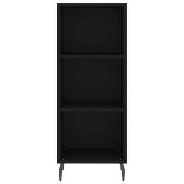 Stylish Highboard Black 34.5x34x180 cm | Engineered Wood