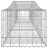 Arched Gabion Baskets 2 pcs - Galvanised Iron | Hipomarket