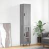 Highboard Grey Sonoma 34.5x34x180 cm Engineered Wood Colour grey sonoma Quantity in Package 1 Model 1 glass door 