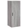 Elegant Highboard Grey Sonoma | 34.5x34x180 cm Engineered Wood