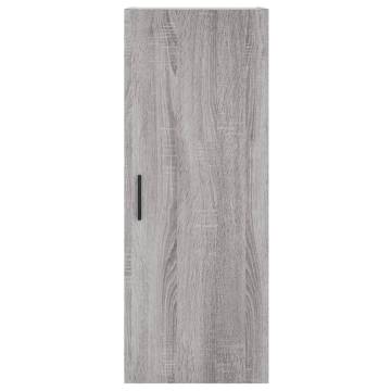 Elegant Highboard Grey Sonoma | 34.5x34x180 cm Engineered Wood