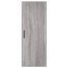 Elegant Highboard Grey Sonoma | 34.5x34x180 cm Engineered Wood