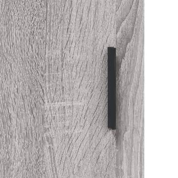 Elegant Highboard Grey Sonoma | 34.5x34x180 cm Engineered Wood