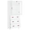 Stylish Highboard White 69.5x34x180 cm | Hipomarket