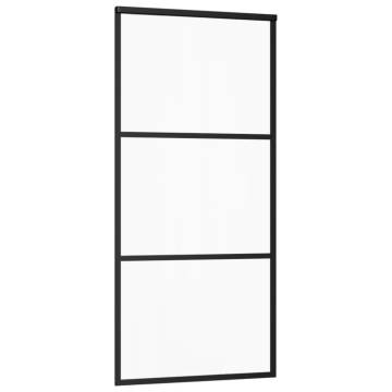 Sliding Door ESG Glass & Aluminium 90x205 cm Black | Hipomarket