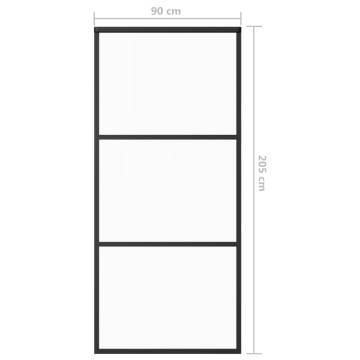 Sliding Door ESG Glass & Aluminium 90x205 cm Black | Hipomarket