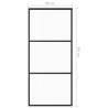 Sliding Door ESG Glass & Aluminium 90x205 cm Black | Hipomarket