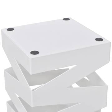 Elegant White Square Umbrella Stand - 48.5 cm Storage Holder