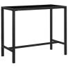 Garden Bar Table Black 130x60x110 cm Poly Rattan and Glass Colour black Size 130 x 60 x 110 cm Quantity in Package 1 