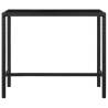 Garden Bar Table Black 130x60x110 cm - Poly Rattan & Glass