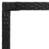 Garden Bar Table Black 130x60x110 cm - Poly Rattan & Glass