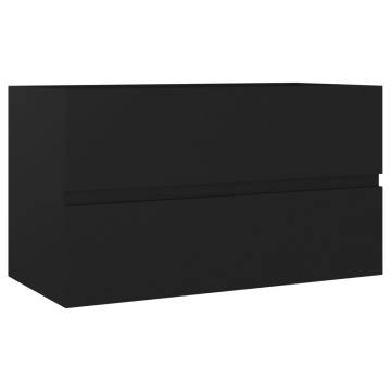 Sink Cabinet Black 80x38.5x45 cm - Stylish Storage Solution