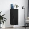 Wall Mounted Cabinet Black - 34.5x34x90 cm | HipoMarket UK