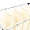 Laundry Sorter with 4 Bags Cream Steel - Hipo Market