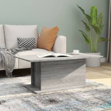 Stylish Grey Sonoma Coffee Table - Engineered Wood Design