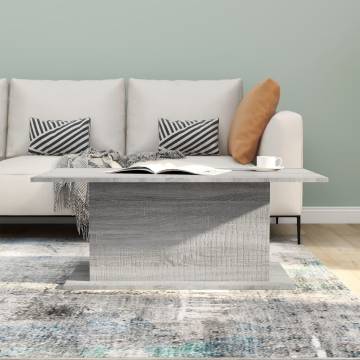 Stylish Grey Sonoma Coffee Table - Engineered Wood Design