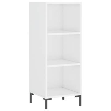 Stylish Highboard High Gloss White - 34.5x34x180 cm