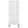 Stylish Highboard High Gloss White - 34.5x34x180 cm