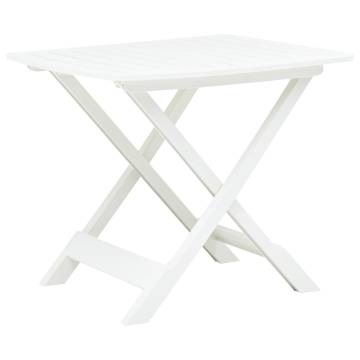 Folding Garden Table White 79x72 cm - Space Saving Design