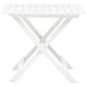 Folding Garden Table White 79x72 cm - Space Saving Design