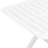 Folding Garden Table White 79x72 cm - Space Saving Design