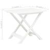 Folding Garden Table White 79x72 cm - Space Saving Design