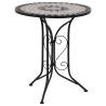 Mosaic Bistro Table Grey 61cm Ceramic | Stylish Outdoor Table