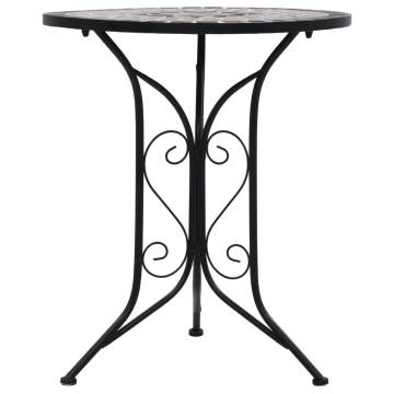 Mosaic Bistro Table Grey 61cm Ceramic | Stylish Outdoor Table