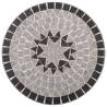 Mosaic Bistro Table Grey 61cm Ceramic | Stylish Outdoor Table