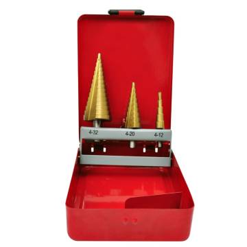 3-Piece HSS Step Drill Set - Durable & Versatile Drilling