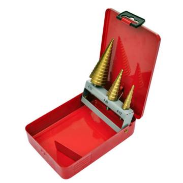 3-Piece HSS Step Drill Set - Durable & Versatile Drilling